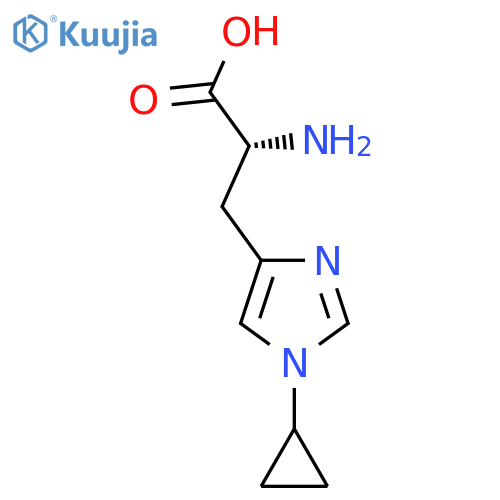 (2R)-2-amino-3-(1-cyclopropyl-1H-imidazol-4-yl)propanoic acid structure