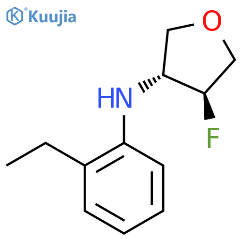 (3R,4S)-N-(2-Ethylphenyl)-4-fluorooxolan-3-amine structure