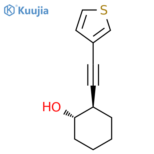 (1S,2R)-2-[2-(Thiophen-3-yl)ethynyl]cyclohexan-1-ol structure