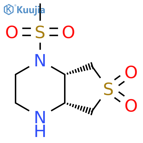 (4aR,7aS)-1-(methylsulfonyl)octahydrothieno[3,4-b]pyrazine 6,6-dioxide structure