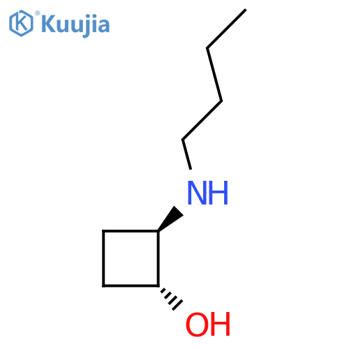 trans-2-(Butylamino)cyclobutan-1-ol structure