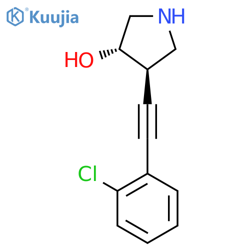 (3S,4R)-4-[2-(2-Chlorophenyl)ethynyl]pyrrolidin-3-ol structure