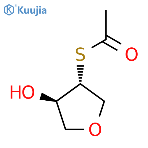 1-{[(3R,4R)-4-Hydroxyoxolan-3-yl]sulfanyl}ethan-1-one structure