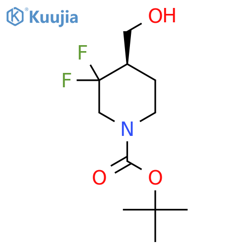 tert-butyl (R)-3,3-difluoro-4-(hydroxymethyl)piperidine-1-carboxylate structure