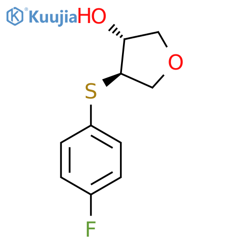 (3R,4R)-4-[(4-Fluorophenyl)sulfanyl]oxolan-3-ol structure