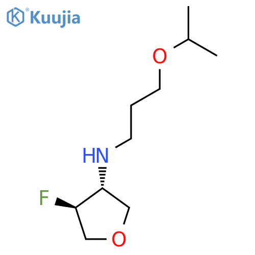 (3R,4S)-4-Fluoro-N-[3-(propan-2-yloxy)propyl]oxolan-3-amine structure