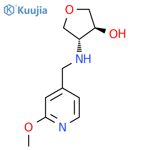 trans-4-{(2-methoxypyridin-4-yl)methylamino}oxolan-3-ol structure