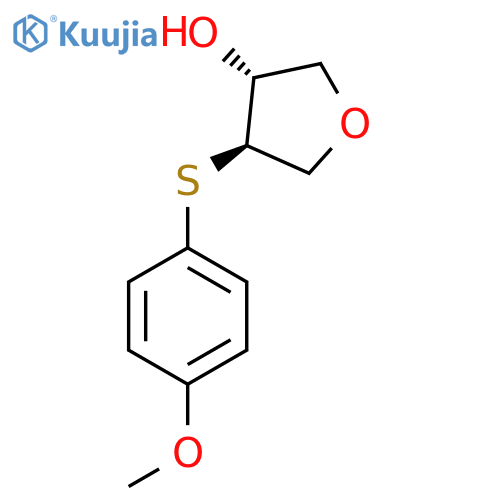 (3R,4R)-4-[(4-Methoxyphenyl)sulfanyl]oxolan-3-ol structure
