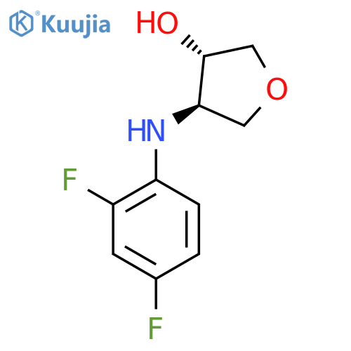 trans-4-(2,4-difluorophenyl)aminooxolan-3-ol structure