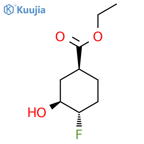 Ethyl (1s,3s,4s)-4-fluoro-3-hydroxycyclohexane-1-carboxylate structure