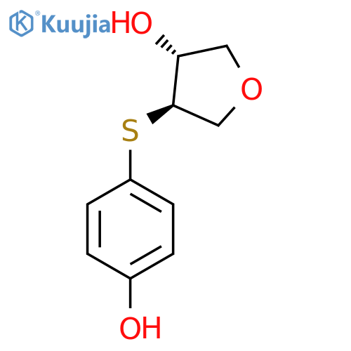 (3R,4R)-4-[(4-Hydroxyphenyl)sulfanyl]oxolan-3-ol structure