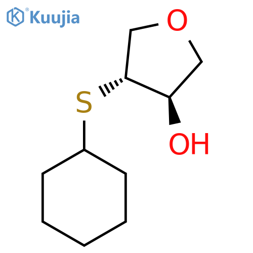 (3R,4R)-4-(Cyclohexylsulfanyl)oxolan-3-ol structure