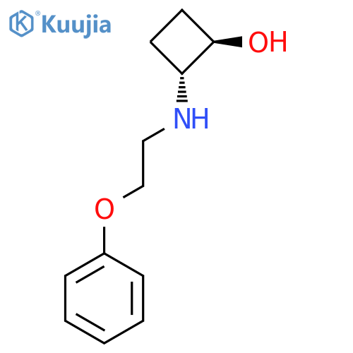 trans-2-(2-Phenoxyethyl)aminocyclobutan-1-ol structure
