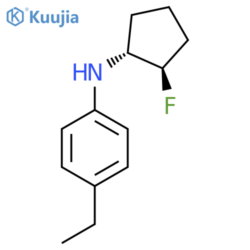 4-ethyl-N-[(1R,2R)-2-fluorocyclopentyl]aniline structure