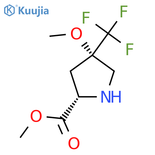 methyl (2S,4S)-4-methoxy-4-(trifluoromethyl)pyrrolidine-2-carboxylate structure