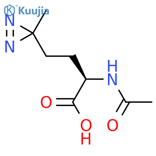 (2R)-2-acetamido-4-(3-methyl-3H-diazirin-3-yl)butanoic acid structure