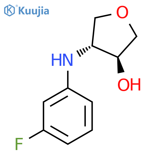 trans-4-(3-fluorophenyl)aminooxolan-3-ol structure