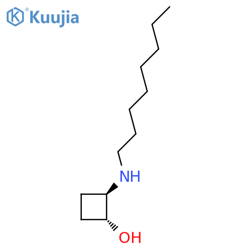 trans-2-(Octylamino)cyclobutan-1-ol structure