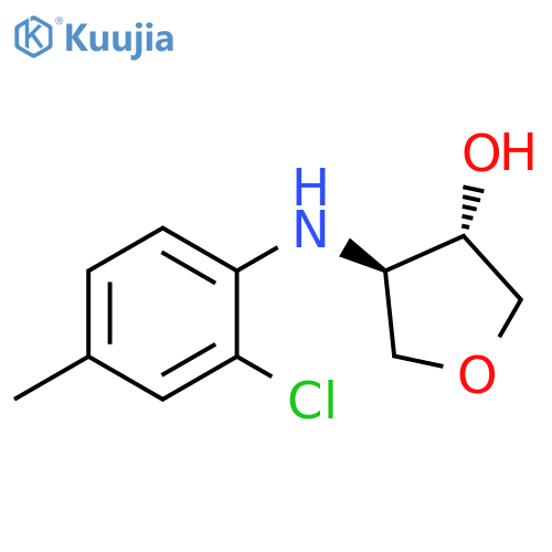 trans-4-(2-chloro-4-methylphenyl)aminooxolan-3-ol structure