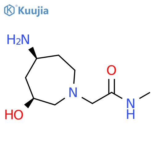 1H-Azepine-1-acetamide, 5-aminohexahydro-3-hydroxy-N-methyl-, (3S,5S)- structure