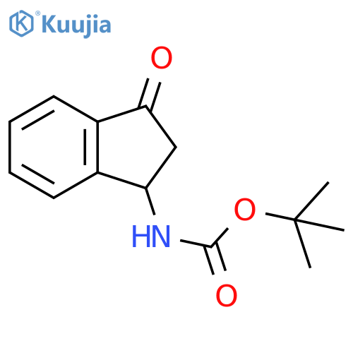 tert-butyl N-(3-oxo-2,3-dihydro-1H-inden-1-yl)carbamate structure
