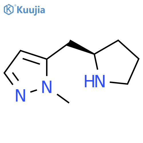 1-methyl-5-{(2R)-pyrrolidin-2-ylmethyl}-1H-pyrazole structure
