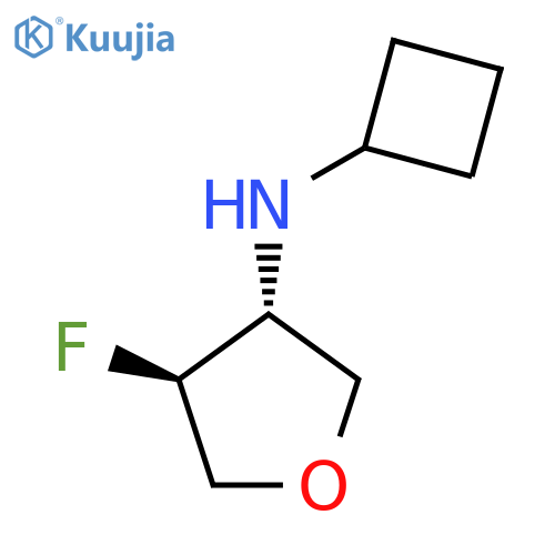 (3R,4S)-N-Cyclobutyl-4-fluorooxolan-3-amine structure
