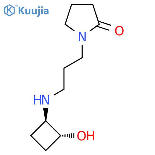 1-(3-{trans-2-hydroxycyclobutylamino}propyl)pyrrolidin-2-one structure