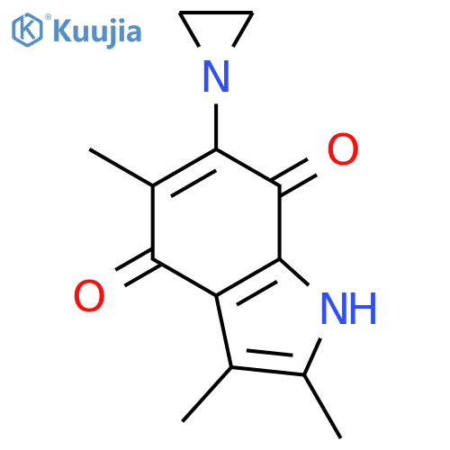 1H-Indole-4,7-dione, 6-(1-aziridinyl)-2,3,5-trimethyl- structure
