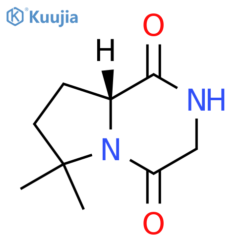 (8aR)-6,6-dimethyl-octahydropyrrolo[1,2-a]piperazine-1,4-dione structure