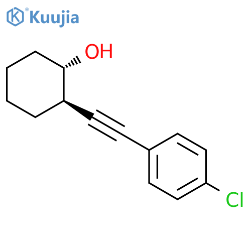(1S,2R)-2-[2-(4-chlorophenyl)ethynyl]cyclohexan-1-ol structure