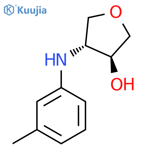 trans-4-(3-methylphenyl)aminooxolan-3-ol structure