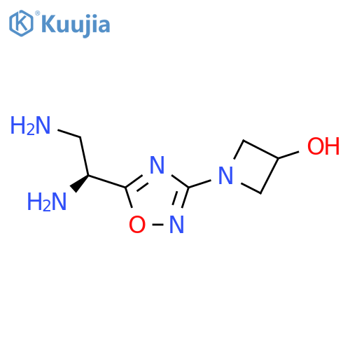 1-{5-(1S)-1,2-diaminoethyl-1,2,4-oxadiazol-3-yl}azetidin-3-ol structure