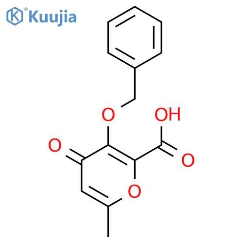 4H-Pyran-2-carboxylic acid, 6-methyl-4-oxo-3-(phenylmethoxy)- structure