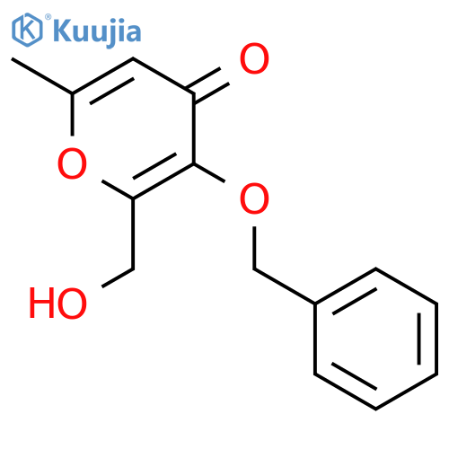 4H-Pyran-4-one, 2-(hydroxymethyl)-6-methyl-3-(phenylmethoxy)- structure