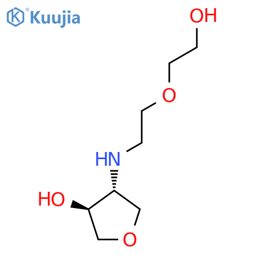 trans-4-{2-(2-hydroxyethoxy)ethylamino}oxolan-3-ol structure