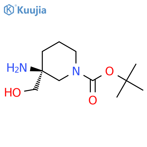 tert-butyl (3S)-3-amino-3-(hydroxymethyl)piperidine-1-carboxylate structure