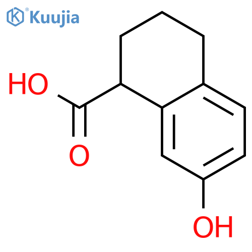 7-Hydroxy-1,2,3,4-tetrahydronaphthalene-1-carboxylic acid structure