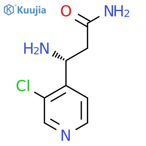 (3R)-3-amino-3-(3-chloropyridin-4-yl)propanamide structure