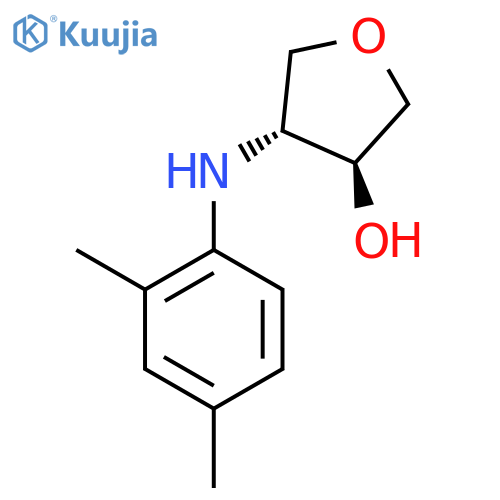 trans-4-(2,4-dimethylphenyl)aminooxolan-3-ol structure
