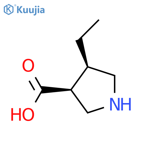 (3S,4R)-4-ethylpyrrolidine-3-carboxylic acid structure