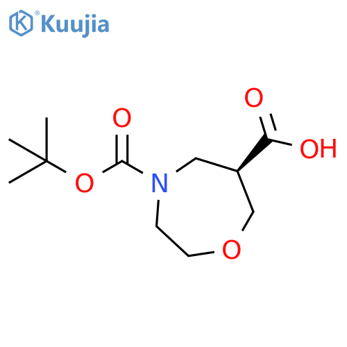 (6R)-4-tert-butoxycarbonyl-1,4-oxazepane-6-carboxylic acid structure