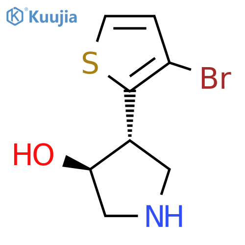 rac-(3R,4S)-4-(3-bromothiophen-2-yl)pyrrolidin-3-ol structure
