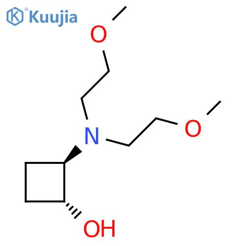 trans-2-[Bis(2-methoxyethyl)amino]cyclobutan-1-ol structure
