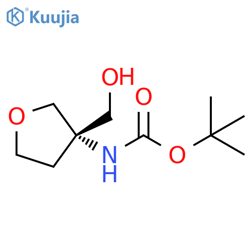 tert-butyl N-[(3S)-3-(hydroxymethyl)oxolan-3-yl]carbamate structure