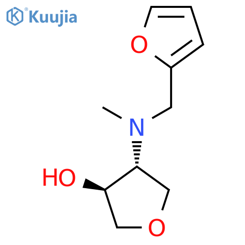 trans-4-{(furan-2-yl)methyl(methyl)amino}oxolan-3-ol structure