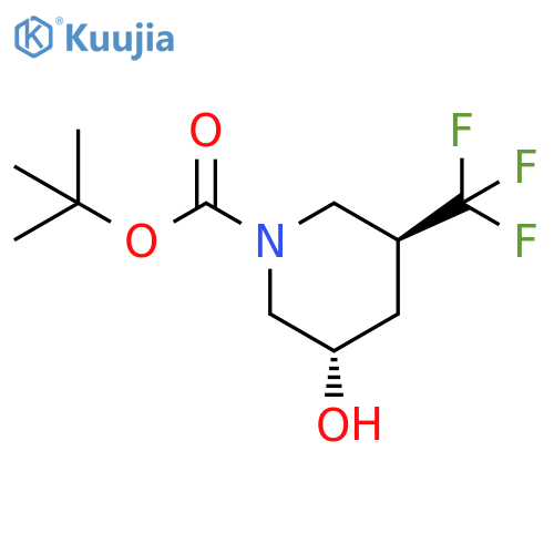 tert-butyl (3S,5S)-3-hydroxy-5-(trifluoromethyl)piperidine-1-carboxylate structure