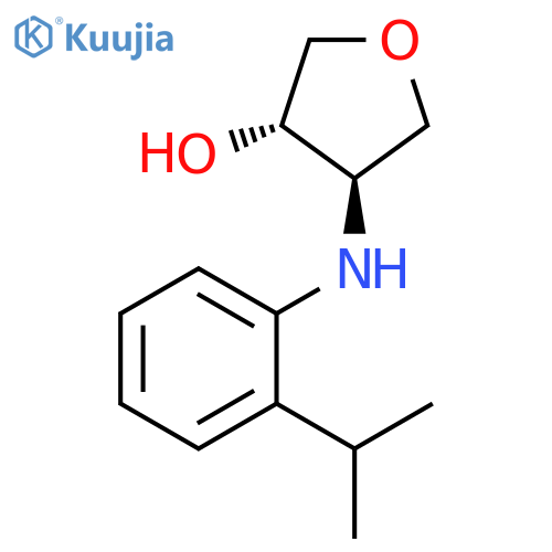 trans-4-{2-(propan-2-yl)phenylamino}oxolan-3-ol structure