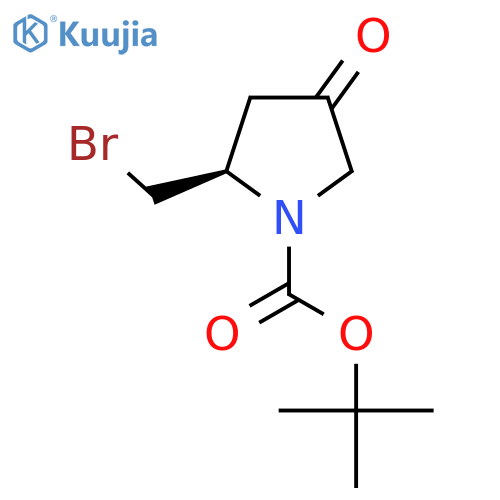tert-butyl (2R)-2-(bromomethyl)-4-oxopyrrolidine-1-carboxylate structure
