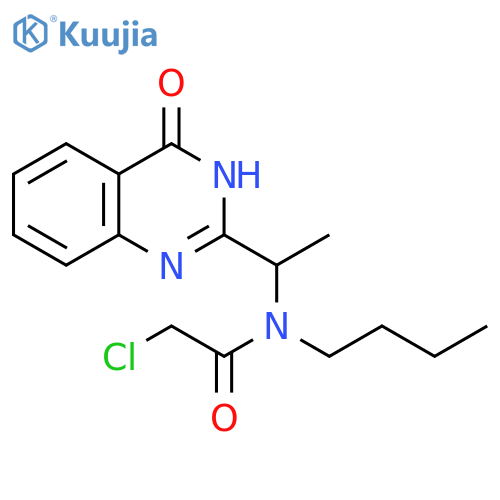 Acetamide,N-butyl-2-chloro-N-[1-(1,4-dihydro-4-oxo-2-quinazolinyl)ethyl]- structure